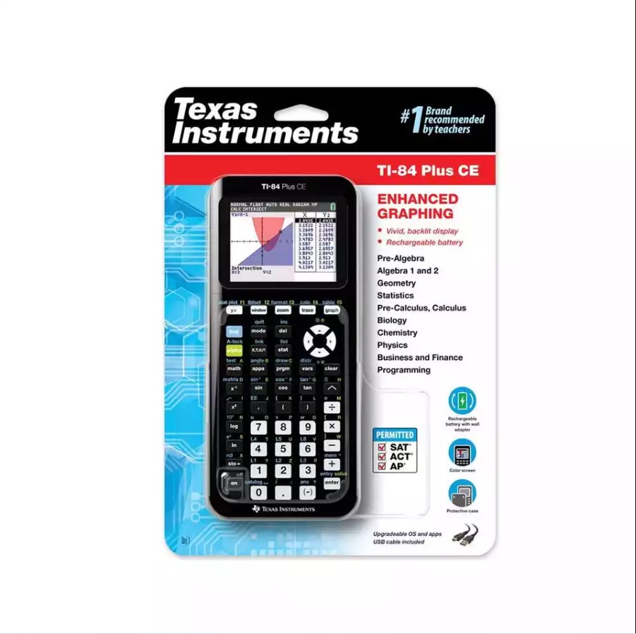 Enhanced Mathematical Performance with Texas Instruments Graphing Calculator TI-84 Plus Unleash the Power of Precision Elevate your mathematical prowess with the Texas Instruments Graphing Calculator TI-84 Plus. Designed to be a game-changer in the world of education, this calculator offers enhanced functionality and precision. Whether you're a student navigating through complex algebraic equations or a professional delving into advanced statistical analyses, the TI-84 Plus is your trusted companion for accurate and efficient computations. Key Features: Graphical Excellence: Visualize mathematical concepts effortlessly with the high-resolution, full-color display. Graphs and charts come to life, providing a deeper understanding of functions and relationships. Extensive Functionality: Equipped with a vast array of pre-loaded functions, this graphing calculator supports algebraic, statistical, and geometric calculations. From solving equations to plotting graphs, it's a comprehensive tool for students and professionals alike. User-Friendly Interface: Navigate through functions seamlessly with the user-friendly interface. The intuitive layout and responsive keypad make it easy to access features, ensuring a smooth user experience. Programmable Capabilities: Tailor the calculator to your specific needs with programmable functions. Write custom programs to automate repetitive tasks or explore personalized solutions to mathematical challenges. Durable Design: Built to withstand the rigors of daily use, the TI-84 Plus boasts a durable design. Its robust construction ensures longevity, making it a reliable companion throughout your academic and professional journey. A Calculating Companion for Success The Texas Instruments Graphing Calculator TI-84 Plus goes beyond being a mere calculating device; it's a companion for success. Whether you're in a classroom, lab, or office, trust in the TI-84 Plus to simplify complex calculations, enhance understanding, and pave the way for academic and professional achievements. Invest in precision, invest in knowledge, and make the TI-84 Plus your mathematical ally.